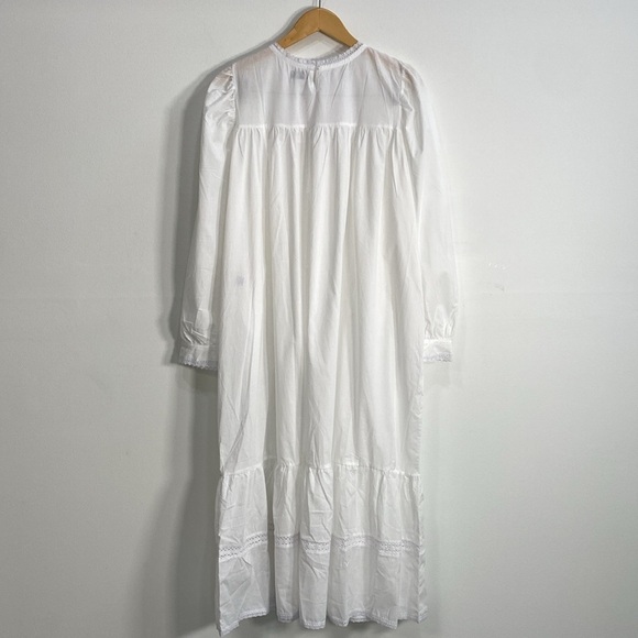 Cotton Night Gown Loungewear Cottage core White Made in Brazil  M/L? - Picture 9 of 13